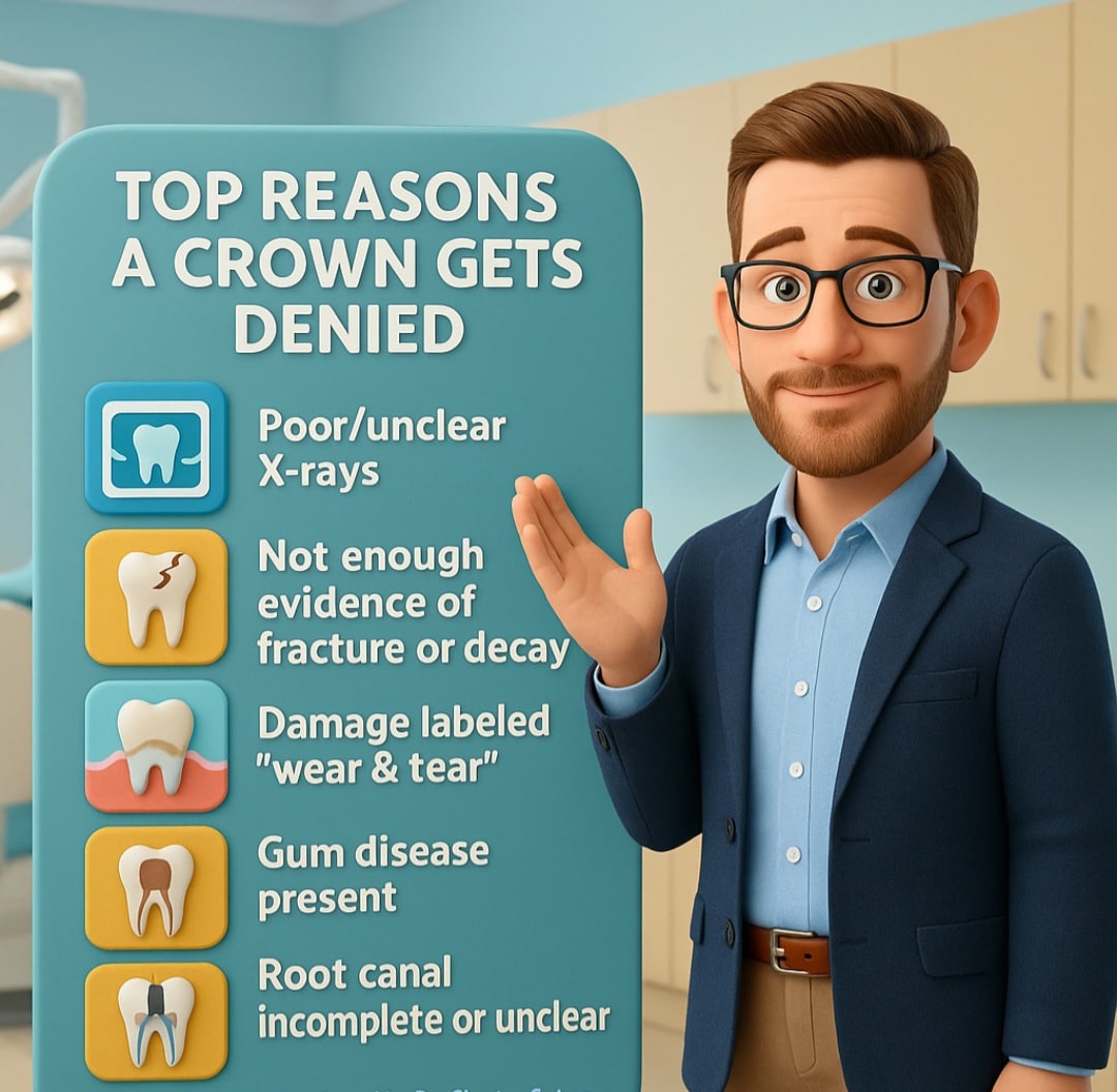 top reasons a crown gets denied