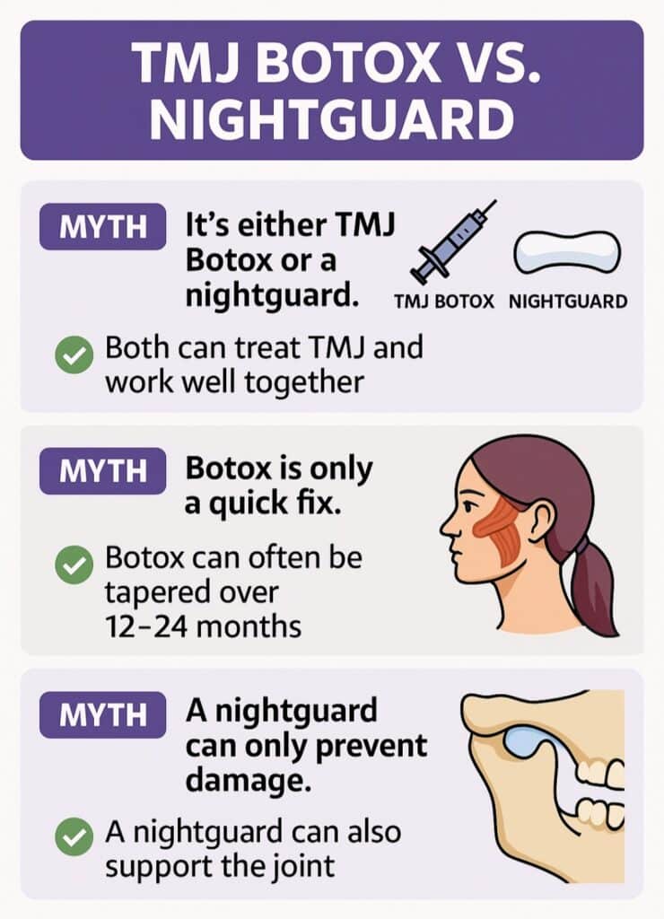 TMJ Botox vs nightguard — decision framework