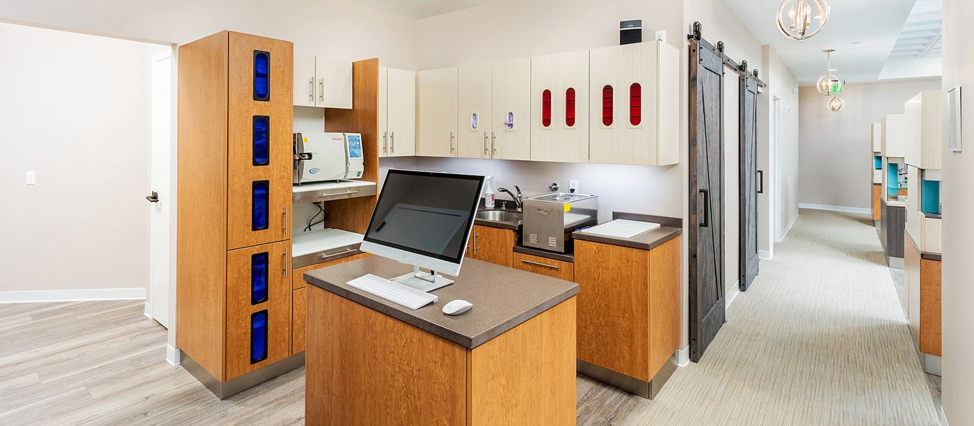 Central sterilization area at Aesthetic Smile Reconstruction in Waltham, MA